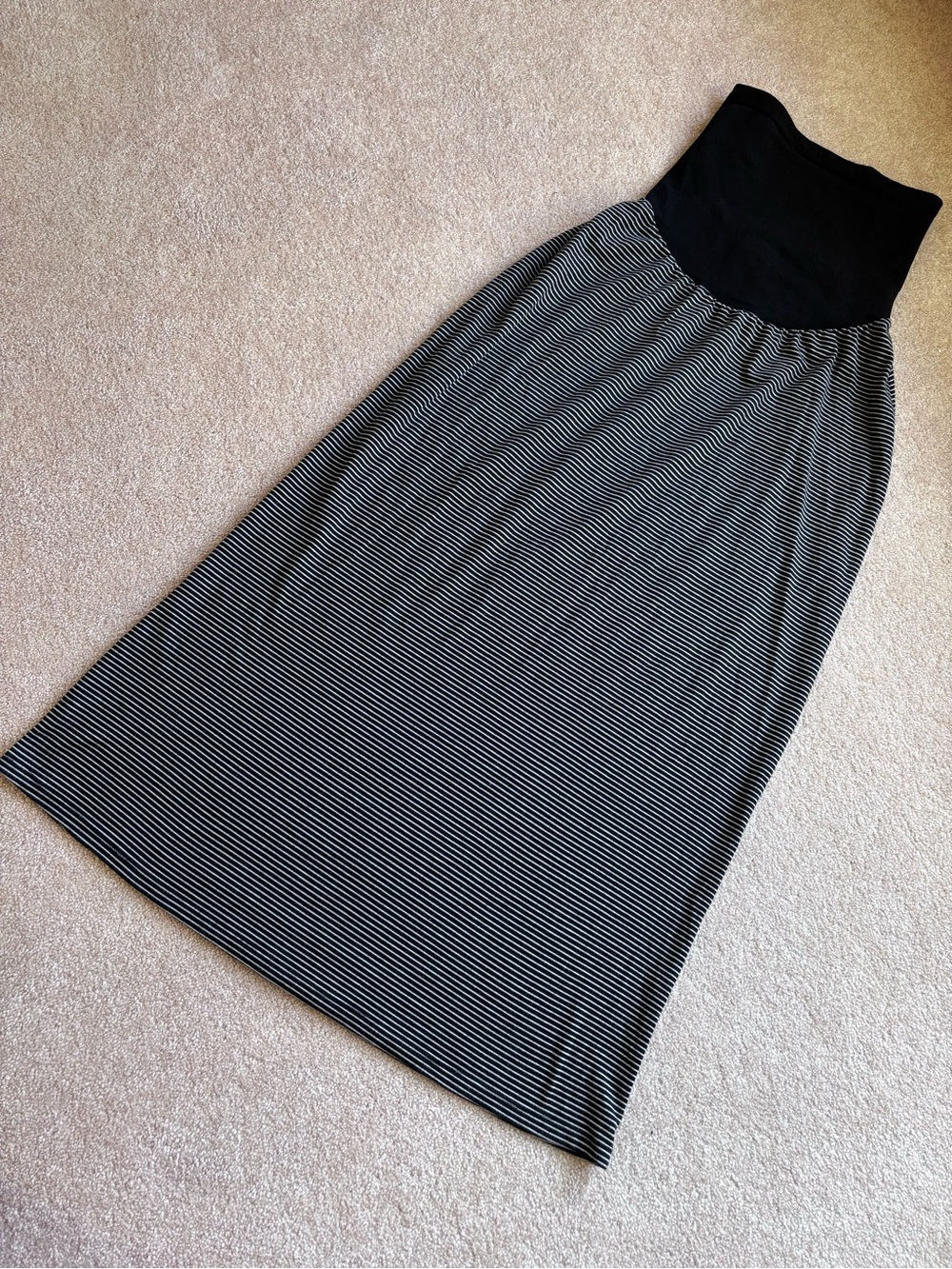 Maternity maxi skirt-soft knit